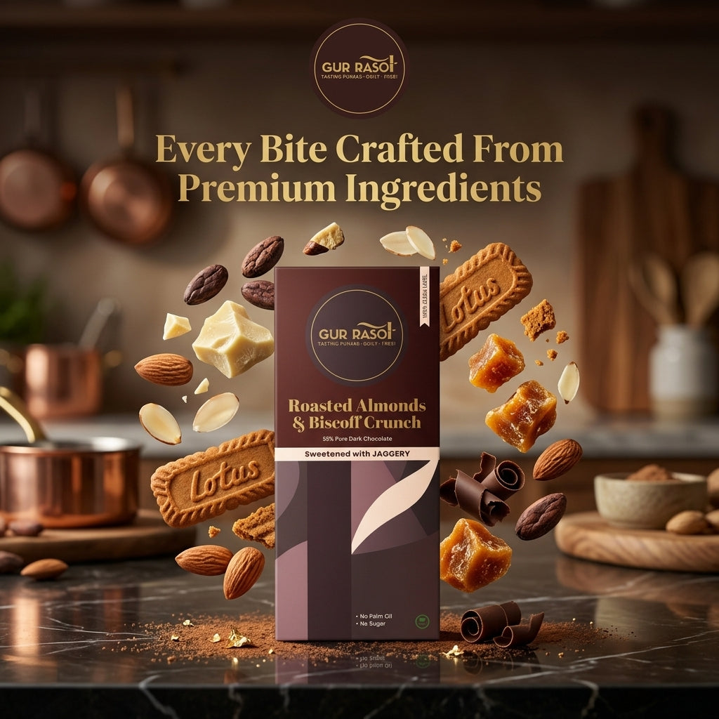 Roasted Almonds & Biscoff Crunch Dark Chocolate