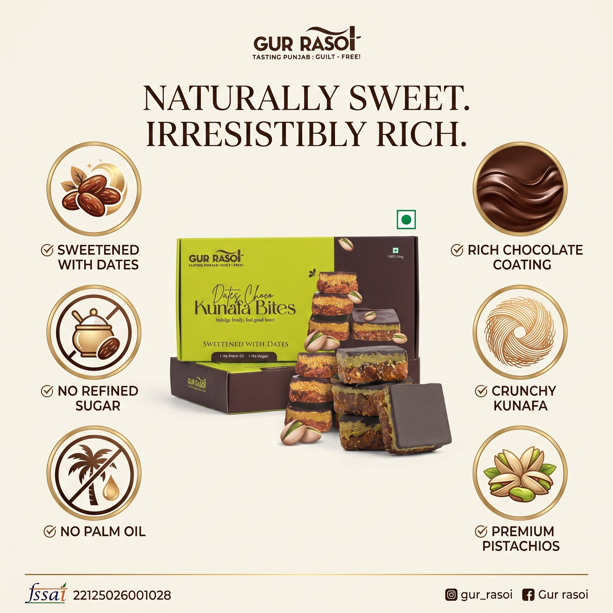 Kunafa Bites (Dates Choco) Pack of 8