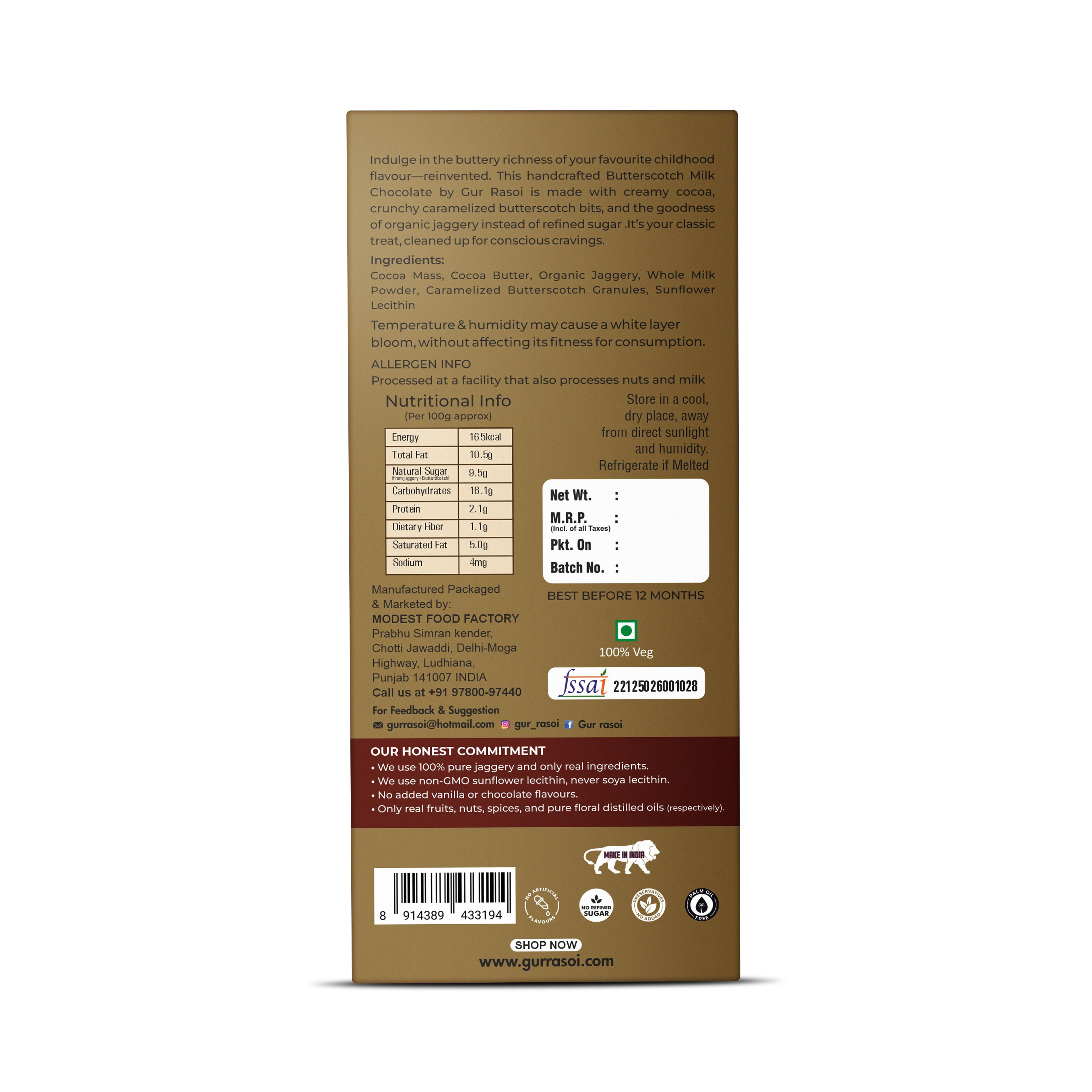 Butter Scotch Pure Chocolate