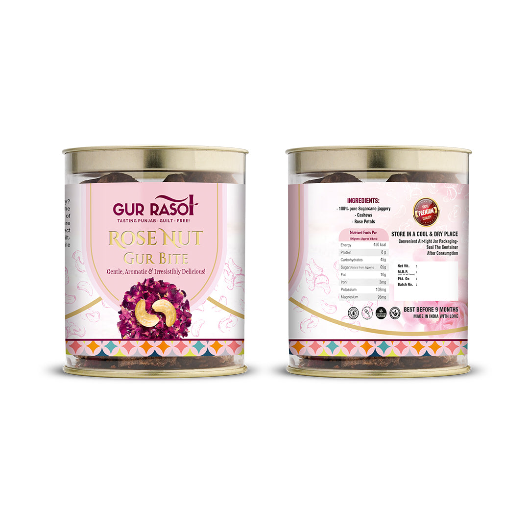 Flavoured Gur Bites Combo – Rose & Masala Delight!