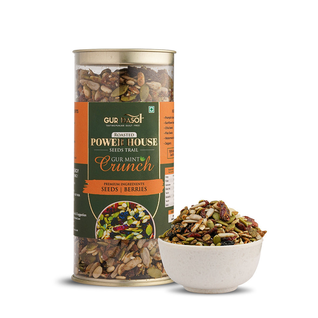 Seeds & Berries Trail- Gur Mint Flavour -Mild | Roasted 225gm