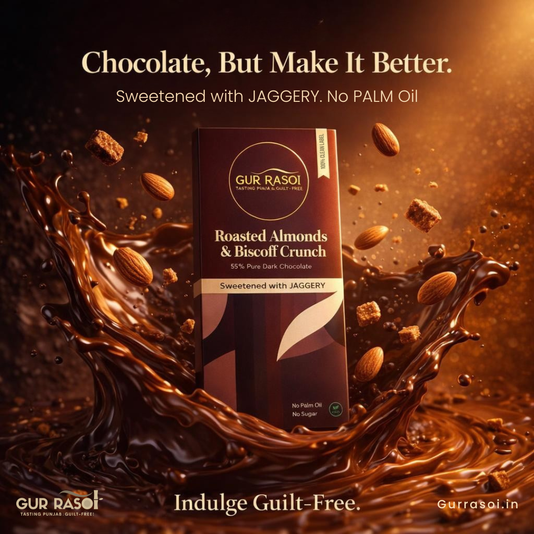 Roasted Almonds & Biscoff Crunch Dark Chocolate