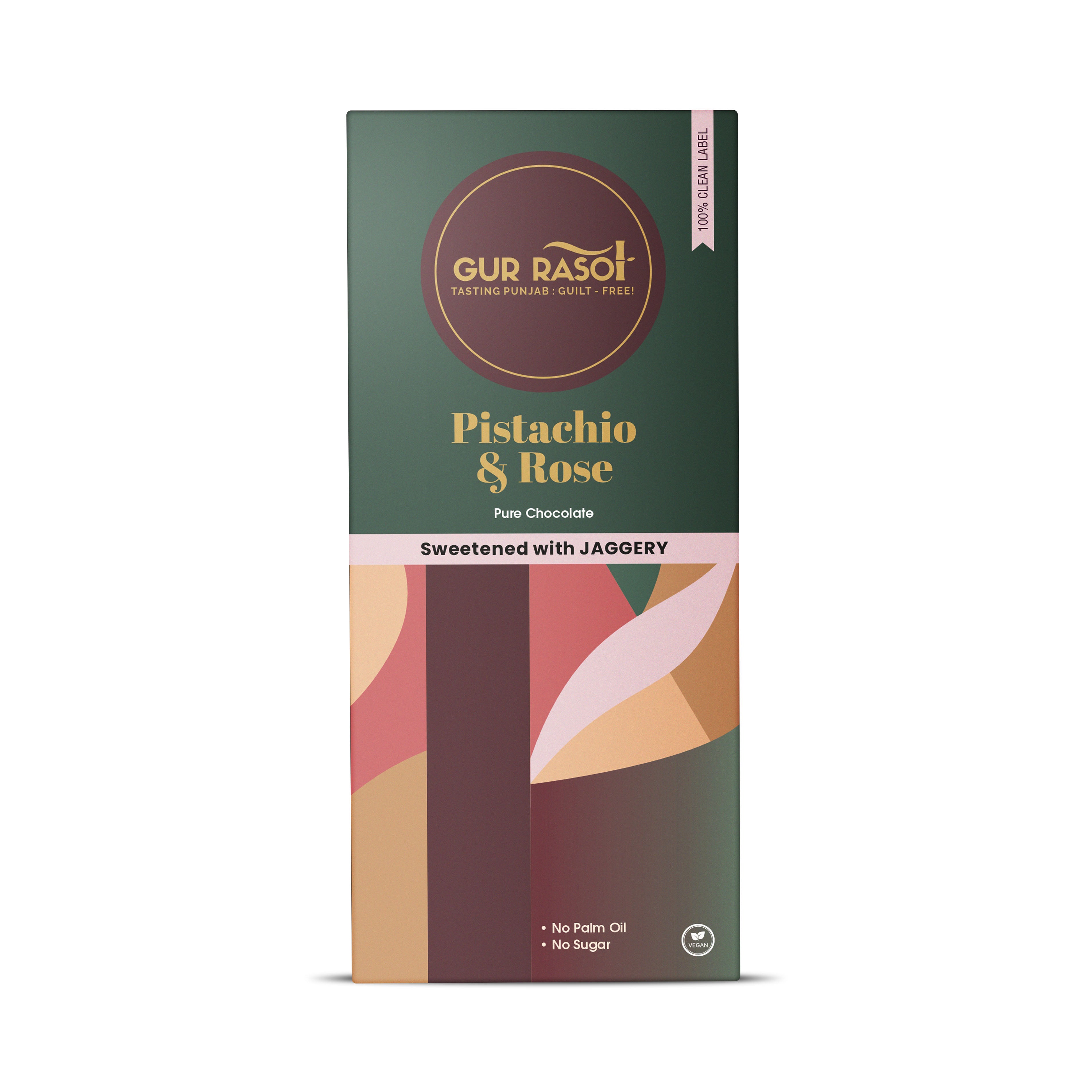 Pistachio & Rose Pure Chocolate