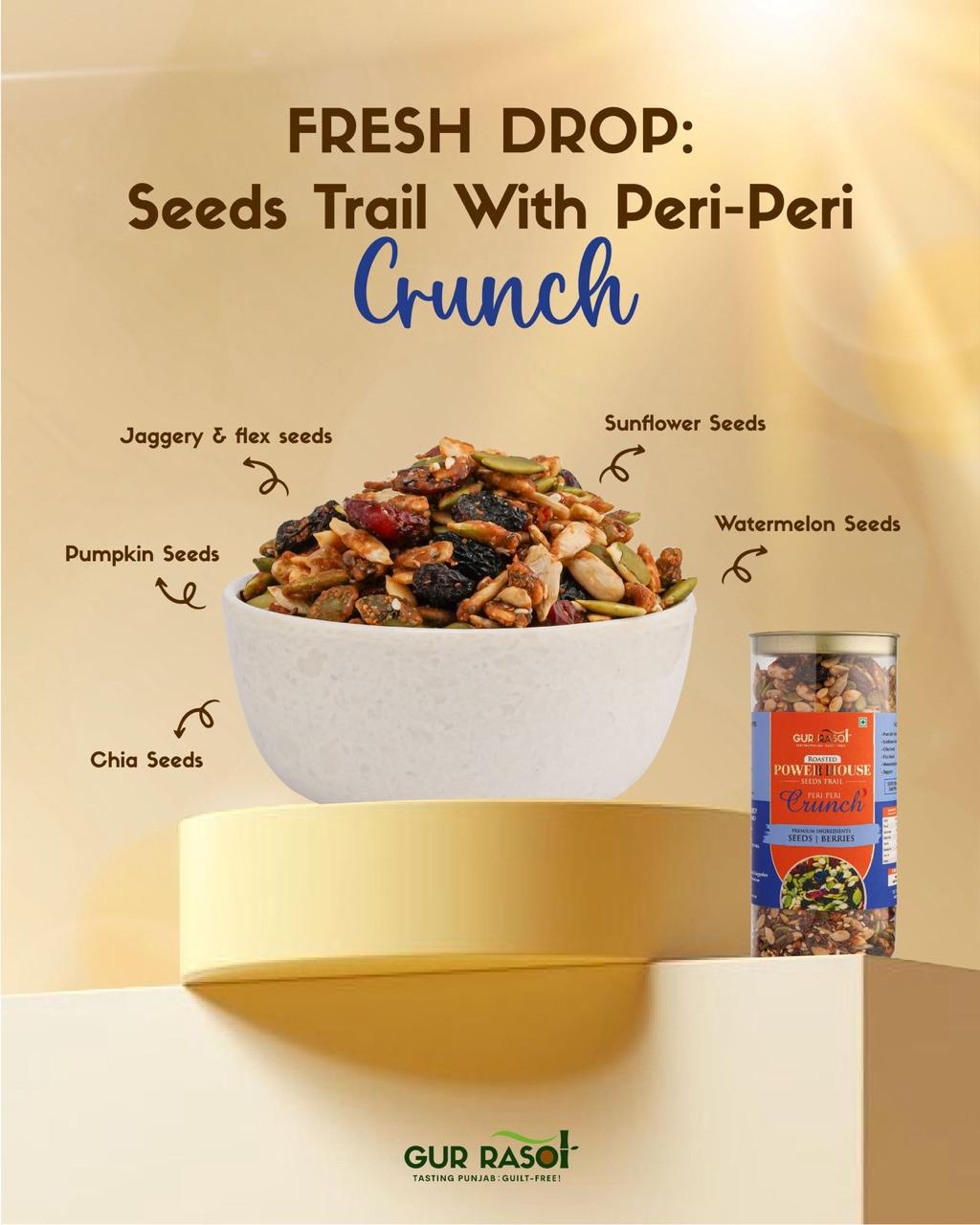 Seeds & Berries Trail- Peri Peri Flavour | Roasted 225gm