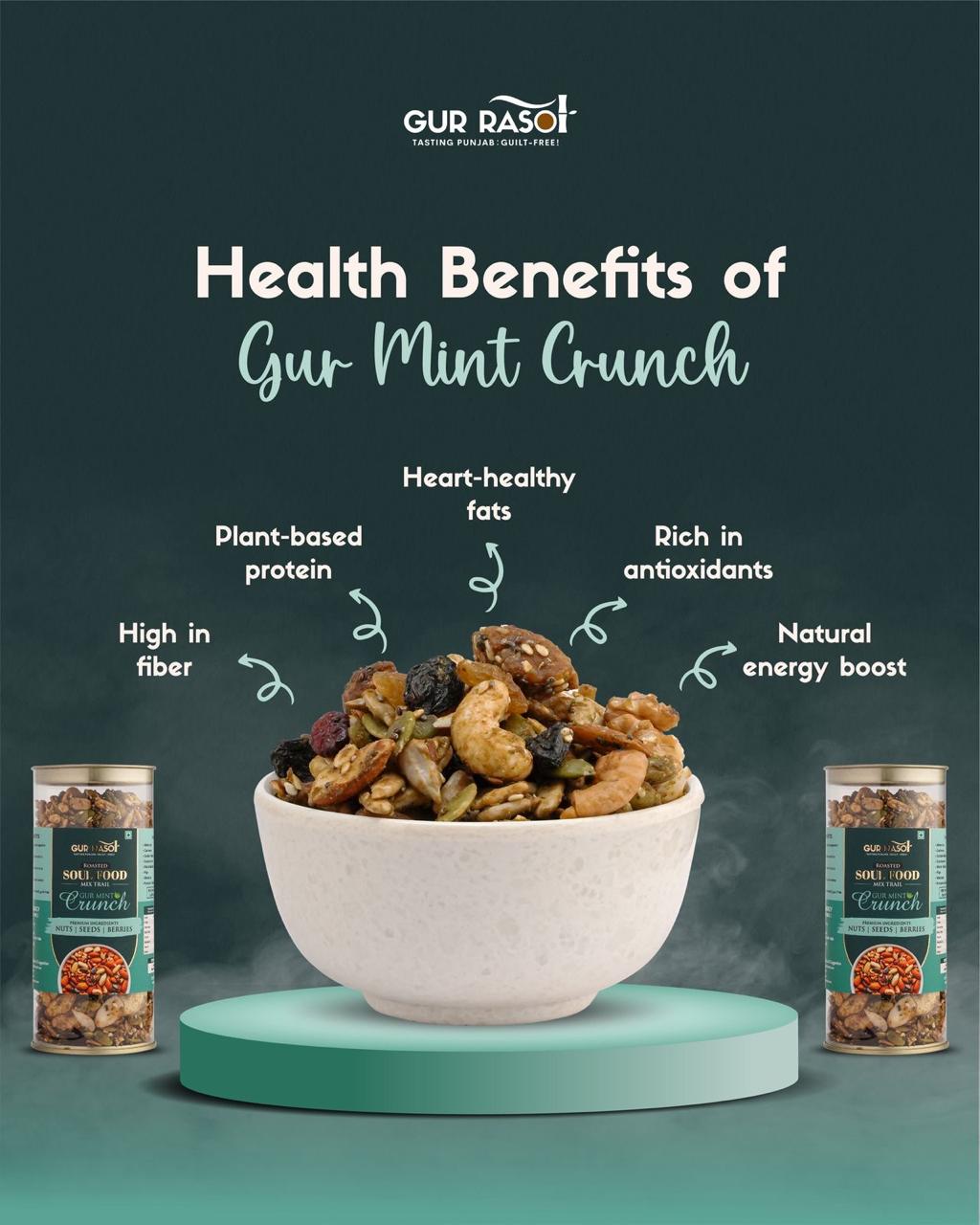 Dry Fruit Mix – Gur Mint Flavour -Mild | Roasted 225gm