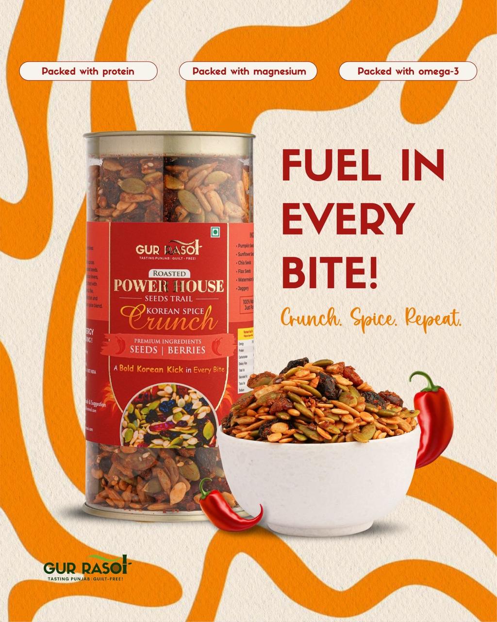 Seeds & Berries Trail- Korean Spice Flavour | Roasted 225gm