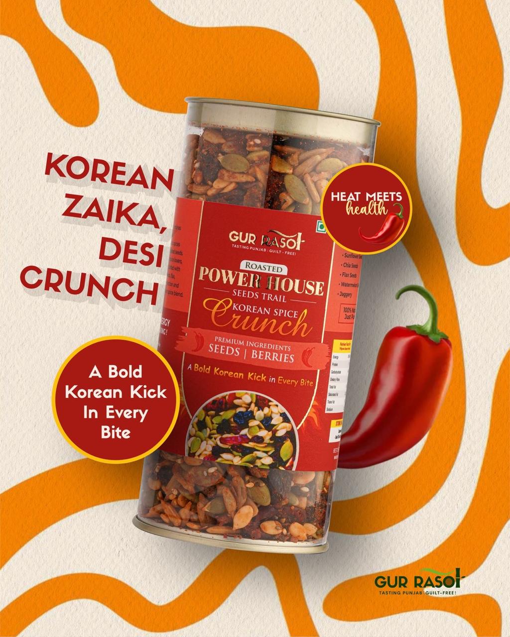 Seeds & Berries Trail- Korean Spice Flavour | Roasted 225gm